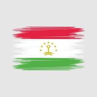 Tadzjikistan vlag borstel vector. nationaal vlag borstel vector