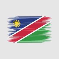 Namibië vlag borstel vector. nationaal vlag borstel vector