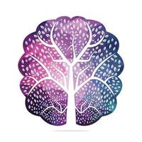 boom toenemen logo ontwerp. boom groeit binnen de hersenen icoon. vector
