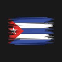 Cuba vlag borstel vector. nationaal vlag borstel vector