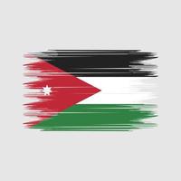 Jordanië vlag borstel vector. nationaal vlag borstel vector