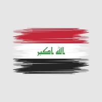 Irak vlag borstel vector. nationaal vlag borstel vector