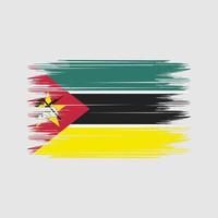 Mozambique vlag borstel vector. nationaal vlag borstel vector