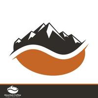 berg koffie Boon logo vector ontwerp. koffie zaad logo vector illustratie ontwerp.