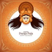 durga puja en gelukkig navratri festival etnisch cultureel inidan achtergrond ontwerp vector