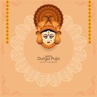 elegant gelukkig navratri en durga puja cultureel Indisch festival achtergrond vector