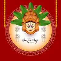 traditioneel Indisch durga puja en gelukkig navratri festival achtergrond ontwerp vector