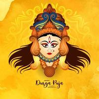 religieus mooi durga puja en gelukkig navratri festival achtergrond ontwerp vector