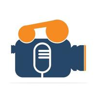 video podcast vector logo ontwerp. digitaal video podcast logo concept.