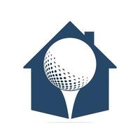 huis golf logo icoon ontwerp vector. golf kampioenschap of golf toernooi teken. vector