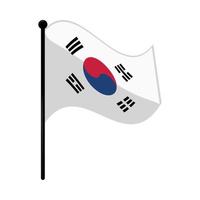 Koreaanse vlag nationale vector