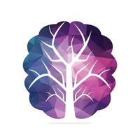 modern hersenen boom logo ontwerp. boom groei Aan hersenen leerzaam logo vector. vector