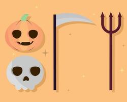 pictogrammen reeks van halloween vector