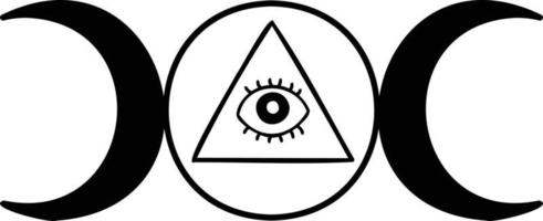 hand- getrokken illuminati symbool illustratie vector