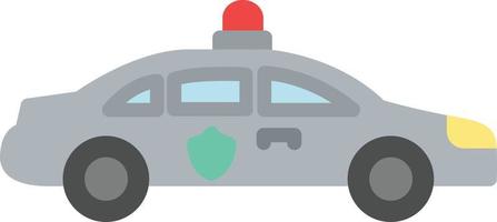 politie auto platte pictogram vector