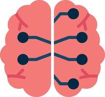 hersenen plat pictogram vector