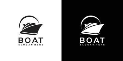 boot logo vector ontwerpsjabloon