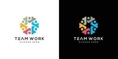 teamwerk mensen gemeenschap logo ontwerp vector