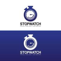 stopwatch timer logo ontwerp vector icoon symbool illustratie sjabloon