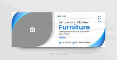 sociaal media sjabloon, web banier sjabloon voor meubilair bedrijf pro vector