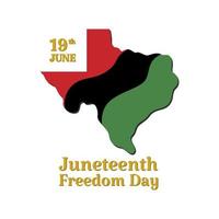 juneteenth viert Afrikaanse Amerikaans zwart vrijheid sinds 1865 vector