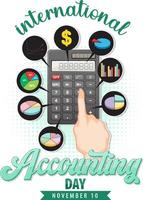 Internationale accounting dag logo ontwerp vector