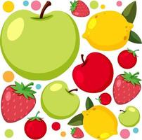 cartoon fruit naadloos patroon vector