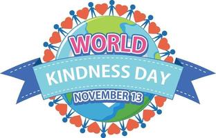 wereld vriendelijkheid dag logo ontwerp vector