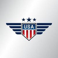 Verenigde Staten van Amerika schild vleugel logo icoon vector