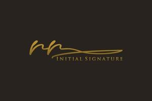 eerste rr brief handtekening logo sjabloon elegant ontwerp logo. hand- getrokken schoonschrift belettering vector illustratie.