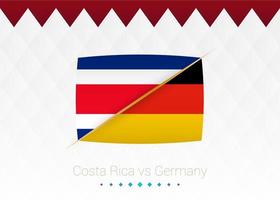 nationaal Amerikaans voetbal team costa rica vs duitsland. voetbal 2022 bij elkaar passen versus icoon. vector