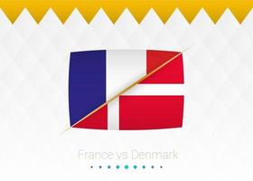 nationaal Amerikaans voetbal team Frankrijk vs Denemarken. voetbal 2022 bij elkaar passen versus icoon. vector