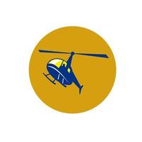 helikopter bijl vliegend cirkel retro vector