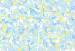 lichtblauwe, gele vectorachtergrond met abstracte vormen. vector