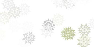 lichtgrijze vectorlay-out met mooie sneeuwvlokken. vector