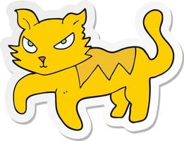 sticker van een cartoonkat vector