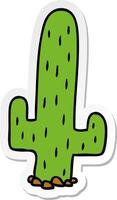 sticker cartoon doodle van een cactus vector