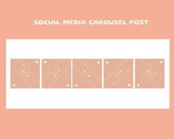 social media carrousel postsjabloon vector