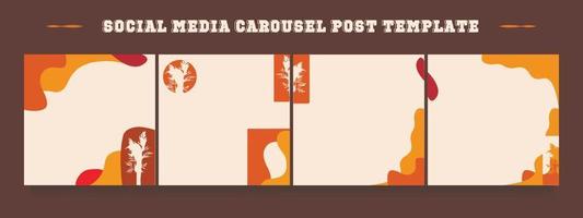 social media carrousel postsjabloon vector