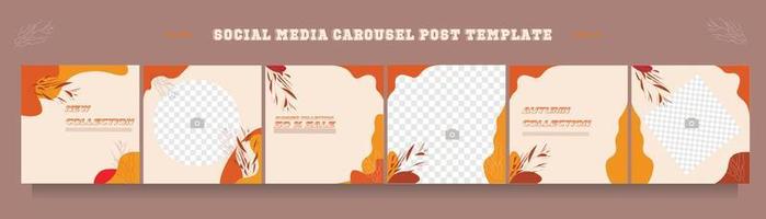 social media carrousel postsjabloon vector