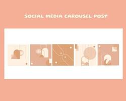 social media carrousel postsjabloon vector