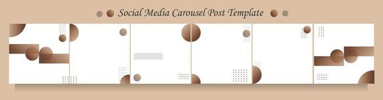 social media carrousel postsjabloon vector