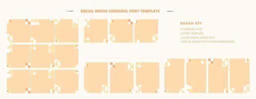 social media carrousel postsjabloon vector