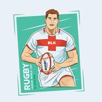 rugby liga wereld kop in Engeland concept 01 vector illustratie vrij downloaden