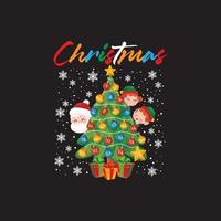 kerst t-shirt ontwerp vector