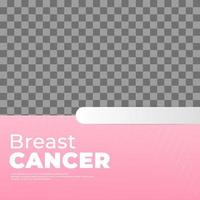 borst kanker bewustzijn maand voor sociaal media post sjabloon vector