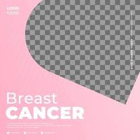 borst kanker bewustzijn maand voor sociaal media post sjabloon vector