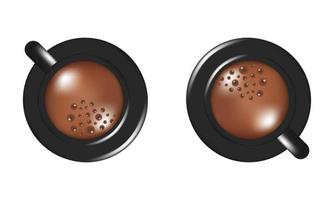 illustratie van twee koffie cups vector