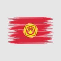 Kirgizië vlag borstel vector. nationaal vlag borstel vector