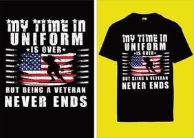 veteranen t-shirt ontwerp temperen vector